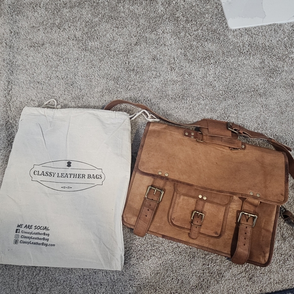 Tan Messenger Bag - Picture 1 of 11